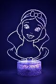 Lampe 3d personnalisée à led - Disney Princesse Blanche Neige | Veilleuse Enfant Magique, Décoration Chambre, Cadeau Personnalisé