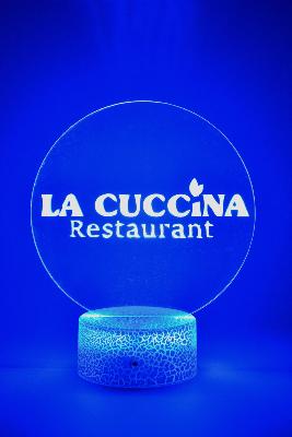 Lampe 3d personnalisée à led - Spécial restaurant | Veilleuse, Décoration restaurant, Cadeau Personnalisé Anniversaire et Noël