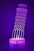 Lampe 3d personnalisée à led - Pays Tour de pise Italie | Veilleuse Enfant, Décoration Chambre, Cadeau Personnalisé Anniversaire et Noël