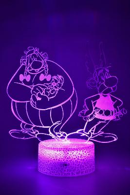 Lampe de chevet LED 3D - Astérix  | Veilleuse Enfant, Décoration Chambre, Cadeau Personnalisé Anniversaire et Noël