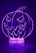 Lampe de chevet LED 3D - Citrouille  | Veilleuse Enfant, Décoration Maison Noël, Cadeau Personnalisé  Halloween et Noël