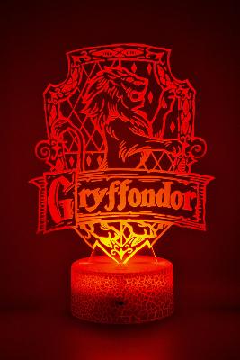 Lampe 3d personnalisée à led - Harry Potter Gryffondor | Veilleuse Enfant, Décoration Chambre, Cadeau Personnalisé Anniversaire et Noël