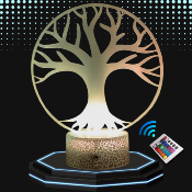 Lampe de chevet LED 3D - Arbre de vie  | Veilleuse Enfant, Décoration Chambre, Cadeau Personnalisé Anniversaire et Noël