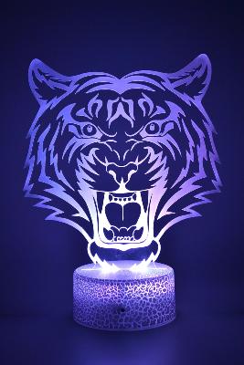 Lampe 3d personnalisée à led - Tigre