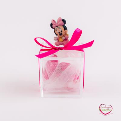 boite à dragées Minnie Disney sur carré en plexi