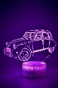 Lampe 3d personnalisée à led - Voiture 2 CV