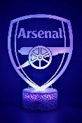 Lampe 3d personnalisée à led - Football Arsenal | Veilleuse Enfant, Décoration Chambre, Cadeau Personnalisé Anniversaire et Noël