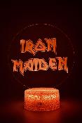 Lampe 3d personnalisée à led - Rock Iron Maiden | Veilleuse maison, Décoration Chambre, Cadeau Personnalisé Anniversaire et Noël