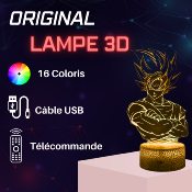 Lampe 3d personnalisée à led - Manga Dragon Ball Z Sangoku | Veilleuse Enfant, Décoration Chambre, Cadeau manga et animé Anniversaire et Noël
