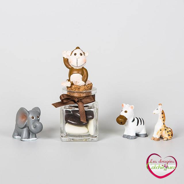 Animaux Polaire x 3 assortis, Figurine baptême boite dragees