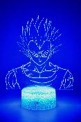 Lampe 3d personnalisée à led - Manga Dragon Ball Z Vegeta | Veilleuse Enfant, Décoration Chambre, Cadeau manga et animé Anniversaire et Noël