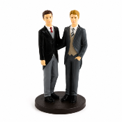 Figurine pi�ce mont�e couple de mariage gay homme 19 cm
