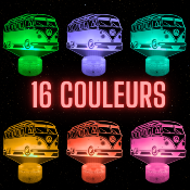 Lampe de chevet LED 3D - Camion Van | Veilleuse, Décoration Maison, Cadeau Personnalisé Anniversaire et Noël