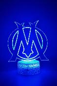 Lampe 3d personnalise  led - Olympique de Marseille | Veilleuse Football, Dcoration Chambre Supporter, Cadeau OM