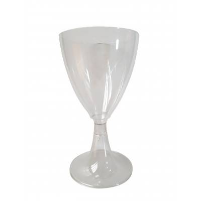 Verre à vin plastique jetable transparente (6 pièce)