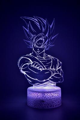 Lampe 3d personnalisée à led - Manga Dragon Ball Z Sangoku | Veilleuse Enfant, Décoration Chambre, Cadeau manga et animé Anniversaire et Noël