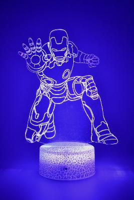 Lampe 3d personnalisée à led - Iron Man