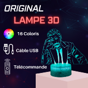 Lampe de chevet LED 3D - Chanteur Johnny Halliday  | Veilleuse, Décoration Chambre, Cadeau Personnalisé Anniversaire et Noël