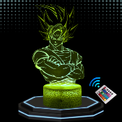 Lampe 3d personnalis�e � led - Manga Dragon Ball Z Sangoku | Veilleuse Enfant, D�coration Chambre, Cadeau manga et anim� Anniversaire et No�l