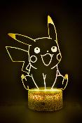 Lampe 3d personnalisée à led - Pokémon Pikachu  | Veilleuse Enfant, Décoration Chambre, Cadeau Personnalisé Anniversaire et Noël