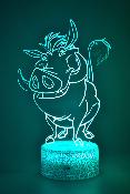Lampe 3d personnalisée à led - Disney Pumba