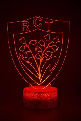 Lampe 3d personnalisée à led - Rugby RCT