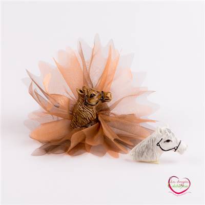 ballotin tulle pour dragées avec décoration cheval