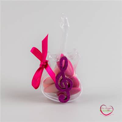 Guitare en plexi pour dragées vide