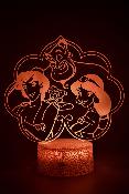 Lampe 3d personnalisée à led - Disney Aladin