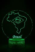 Lampe 3d personnalisée à led - Pays Brésil