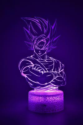 Lampe 3d personnalisée à led - Manga Dragon Ball Z Sangoku | Veilleuse Enfant, Décoration Chambre, Cadeau manga et animé Anniversaire et Noël