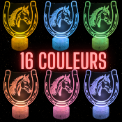Lampe de chevet LED 3D - Cheval 2 | Veilleuse, Décoration Maison, Cadeau Personnalisé Anniversaire et Noël