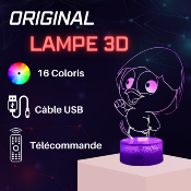 Lampe de chevet LED 3D - Calimero  | Veilleuse Enfant, Décoration Chambre, Cadeau Personnalisé Anniversaire et Noël