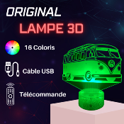Lampe de chevet LED 3D - Camion Van | Veilleuse, Décoration Maison, Cadeau Personnalisé Anniversaire et Noël