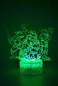 Lampe de chevet LED 3D - Animal Tortue Ninja | Veilleuse Enfant, Décoration Chambre, Cadeau Personnalisé Anniversaire et Noël
