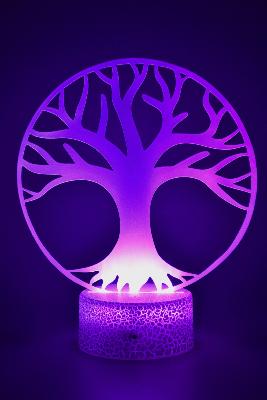 Lampe de chevet LED 3D - Arbre de vie  | Veilleuse Enfant, Décoration Chambre, Cadeau Personnalisé Anniversaire et Noël