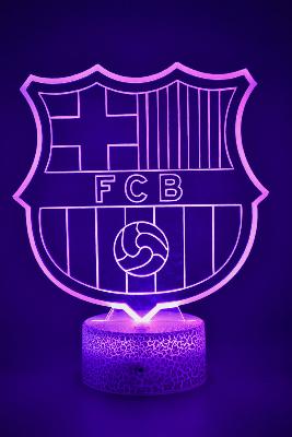 Lampe 3d personnalisée à led - Football Barcelone | Veilleuse Enfant, Décoration Chambre, Cadeau Personnalisé Anniversaire et Noël