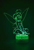 Lampe 3D Personnalise  LED - Disney  Fe Clochette | Veilleuse Enfant Magique, Dcoration Chambre, Cadeau Personnalis