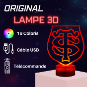 Lampe 3d personnalisée à led - Rugby Stade Toulousain