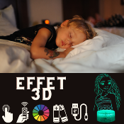 Lampe 3d personnalisée à led - Disney Vaiana | Veilleuse Enfant Magique, Décoration Chambre, Cadeau Personnalisé