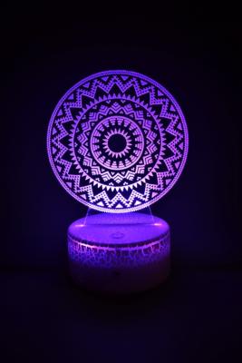 Lampe 3d personnalisée à led - Mandala | Veilleuse Enfant, Décoration Chambre, Cadeau Personnalisé Anniversaire et Noël