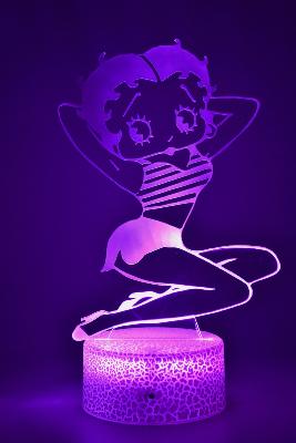 Lampe 3d personnalisée à led - Betty Boop