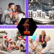 Lampe de chevet LED 3D - Danseuse ballerine  | Veilleuse Enfant, Décoration Chambre, Cadeau Personnalisé Anniversaire et Noël