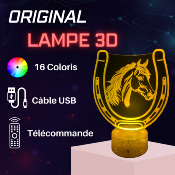 Lampe de chevet LED 3D - Cheval 2 | Veilleuse, Décoration Maison, Cadeau Personnalisé Anniversaire et Noël