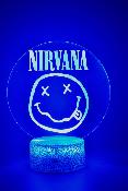 Lampe 3d personnalisée à led - Rock Nirvana | Veilleuse maison, Décoration Chambre, Cadeau Personnalisé Anniversaire et Noël