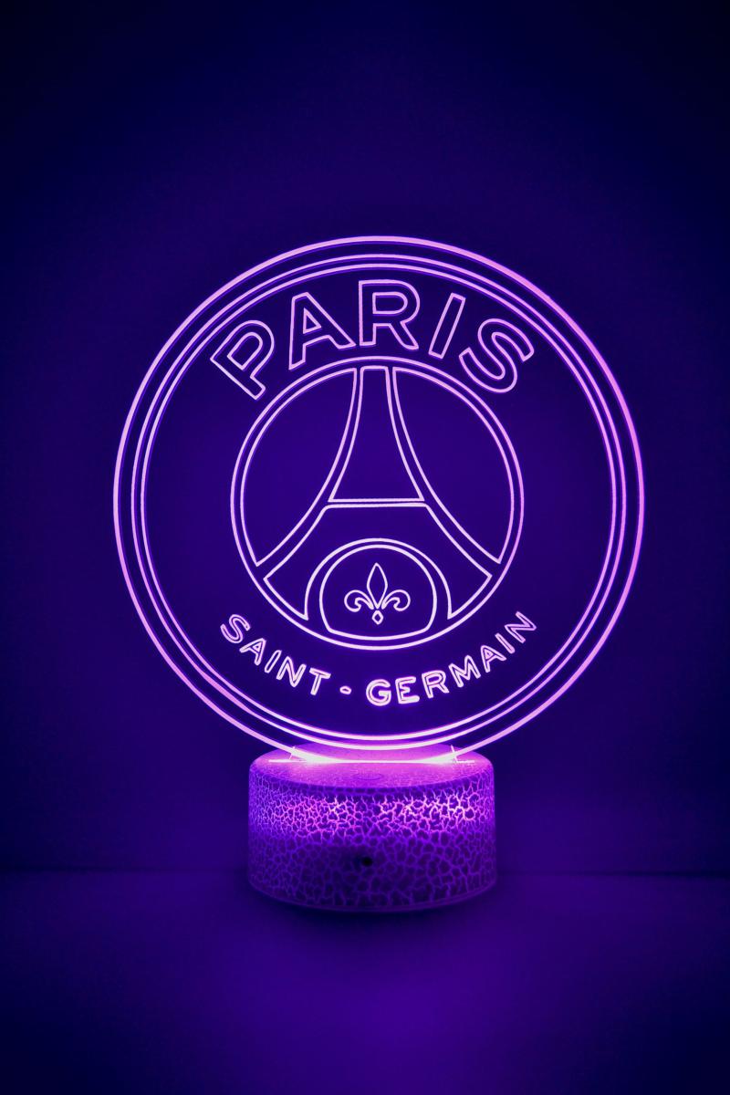 lampe lumineuse 3 d personnalisée football Paris Saint Germain