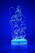 Lampe 3d personnalisée à led - Famille Simpson