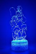 Lampe 3d personnalisée à led - Famille Simpson | Veilleuse Enfant, Décoration Chambre, Cadeau Personnalisé Anniversaire et Noël