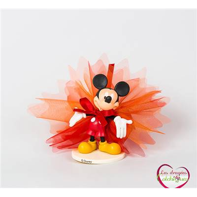 Figurine walt disney mickey 9 cm + tulle