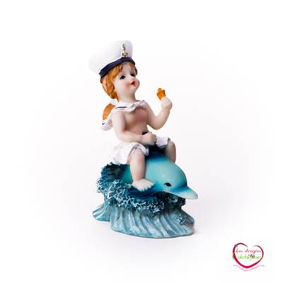 Figurine bebe marin dauphin 11 cm seul